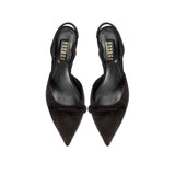 Catena Black Slingback Mule Pump