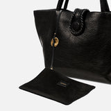 Hedera Medium Black Tote Bag