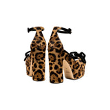 Catena Leopard Platform Ankle Sandal