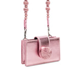 Alessa Metallic Pink Card Holder