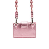 Alessa Metallic Pink Card Holder