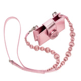 Alessa Metallic Pink Card Holder
