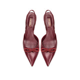 Catena Burgundy Mid-Heel Slingback Pump
