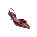 Catena Burgundy Mid-Heel Slingback Pump