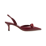 Catena Burgundy Mid-Heel Slingback Pump