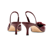 Catena Burgundy Mid-Heel Slingback Pump
