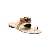 Delphine Nude Flat Toe Sandal