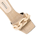 Catena Natural Mid-Heel Sandal