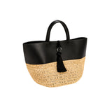 Melita Black & Natural Large Tote Bag