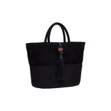 Melita Black & Black Large Tote Bag