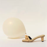 Catena Natural Mid-Heel Sandal