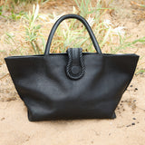 Hedera Medium Black Tote Bag
