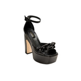 Catena Black Platform Ankle Sandal