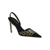 Elora Black High-Heel Slingback Pump