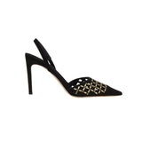 Elora Black High-Heel Slingback Pump