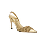 Adia Gold High-Heel Slingback Pump