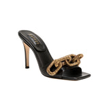 Catena Black & Gold High-Heel Sandal