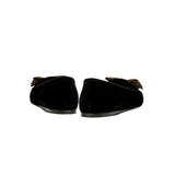 Fiocco Black Velvet Flat Moccasin