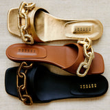 Catena Gold Flat Sandal