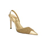 Adia Gold High-Heel Slingback Pump