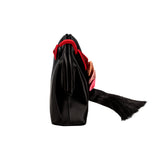 Alessa Black & Multicolor Tassel Pouch Bag