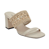 Almeria Nude Block-Heel Strap Sandal