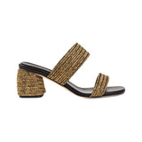 Bellina Black Two Strap Sandal
