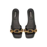 Catena Black Flat Sandal