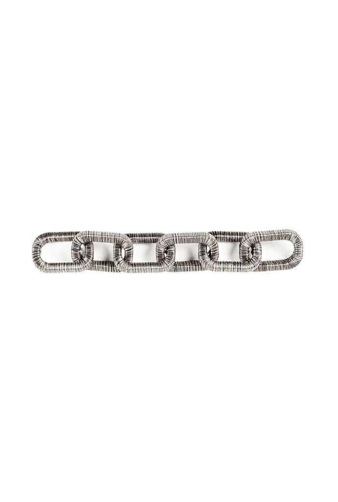 Catena Antique Silver Chain featuring an elegant design with interlinked ornate loops for timeless style.