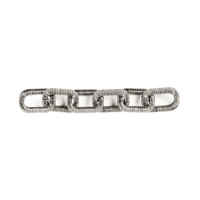 Catena Antique Silver Chain featuring an elegant design with interlinked ornate loops for timeless style.