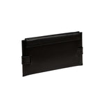 Catena Black Envelope Clutch made from Italian leather, featuring a sleek rectangular shape perfect for evening wear.
