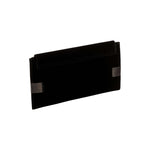Catena Black Envelope Clutch in velvet with metallic black and antique gold accents, perfect for elegant occasions.