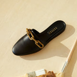 Catena Black Flat Sliperette