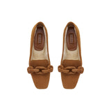 Catena Camello Off White Shearling Flat Moccasin