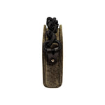 Stylish Catena Glitter Two Sided Bag featuring a unique gold design and intricate black handle.