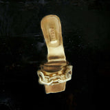 Catena Gold Mid-Heel Sandal