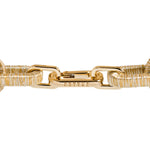 Close-up of the gold clasp on the Catena Necklace, showcasing intricate detailing and quality craftsmanship.