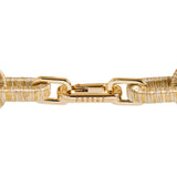Close-up of the gold clasp on the Catena Necklace, showcasing intricate detailing and quality craftsmanship.