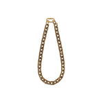 Catena Notte Necklace in Antique Gold, featuring hand-wrapped metallic chain links for elegance and unity.