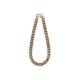 Catena Notte Necklace in Antique Gold, featuring hand-wrapped metallic chain links for elegance and unity.