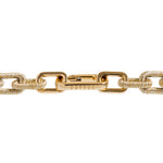 Catena Notte gold and silver chain link necklace by Serena Uziyel, showcasing hand-wrapped metallic threads.