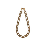 Catena Rectangular Necklace in Antique Gold, showcasing a bold and elegant design for unique jewelry styling.
