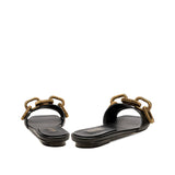 Catena Black Flat Sandal