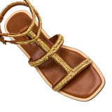 Darcia Camello Flat Gladiator Sandal