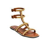 Darcia Camello Flat Gladiator Sandal