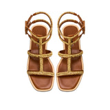Darcia Camello Flat Gladiator Sandal