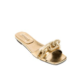 Catena Gold Flat Sandal