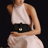 Delphine Black Pouch Bag