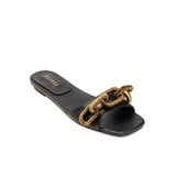 Catena Black Flat Sandal