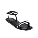 Kibele Black Ankle Cross Sandal